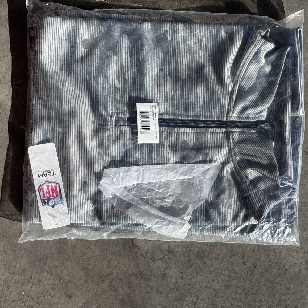 NWT Zubaz Carolina Panthers NFL Men's Grey Tonal Camo 1/4 Zip Pullover Sz Large - Picture 4 of 6